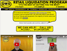 Tablet Screenshot of dwsretailsales.com